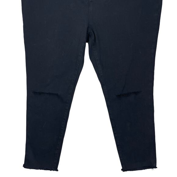 Madewell 10" High Rise Distressed Cropped Jegging Jeans Black Size 37 - Picture 6 of 12